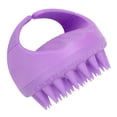 thumbnail image 5 of Exfoliating Scalp Scrubber Silicone Massager Shampoo Brush for Hair Care & Dandruff Clean, Purple (3.94 in / 10 cm), 5 of 5