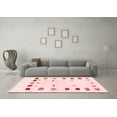 thumbnail image 3 of Ahgly Company Indoor Round Solid Red Modern Area Rugs, 4' Round, 3 of 4