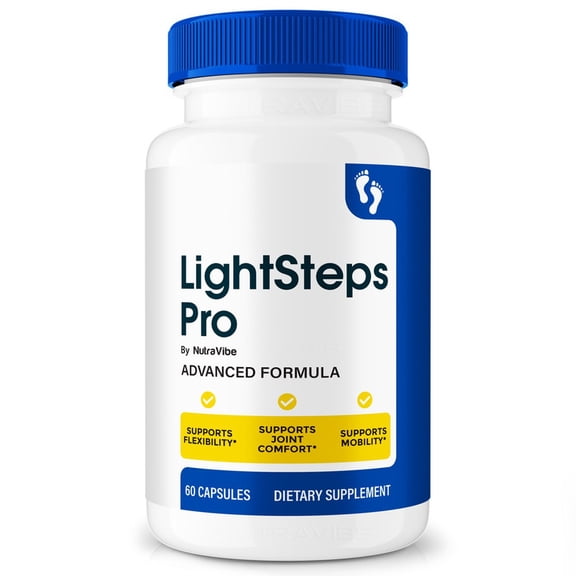 LightSteps Pro Capsules – Natural Joint Support Formula for Flexibility, Mobility & Confidence in Movement | Daily Formula for Comfort, Recovery & Active Lifestyle (60 Capsules)