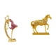 thumbnail image 1 of Estatua de bailarina de ballet, escultura de caballo, figura de animal, arte de resina, escultura grabada para decoración del hogar, oficina, dormitor, 1 of 8