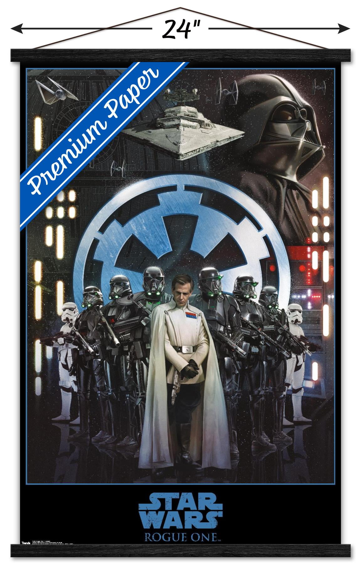 Star Wars: Rogue One - Empire Wall Poster with Wooden Magnetic Frame, 22.375" x 34"