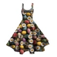 thumbnail image 4 of Women's Print Sexy Off-The-Shoulder Punk Vintage Dress Earthy Yellow A S, 4 of 4