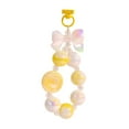 thumbnail image 4 of Pulsera con cuentas y forma de llave, colgante con forma de llave de coche de dibujos animados, llaveros de cuentas para cumpleaños Amarillo, 4 of 8