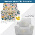 thumbnail image 4 of FOR U DESIGNS Pineapple Pattern Recliner Chair Covers with Armrest, Wear-Resistan Slipcover for Sofas Couches Elastic Lazy Boy Recliner Covers with Elastic Bottom, 4 of 8