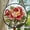 Blooming Red Peony, variant on Ornament Window Hanging - Red Rose Flower Suncatcher for Door Garden Home Retro Sun Catchers Decoration Christmas Mother's Day Birthday Gifts for Women Men Mom Nana Friend, 2025,