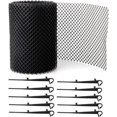 thumbnail image 1 of 15cm x 6M Mesh Gutter Guard Leaf Protection Mat Gutter Block Leaves Foam Debris Shield with Fixing Clips, Prevent Drain and Gutter Blockages, Black, 1 of 5