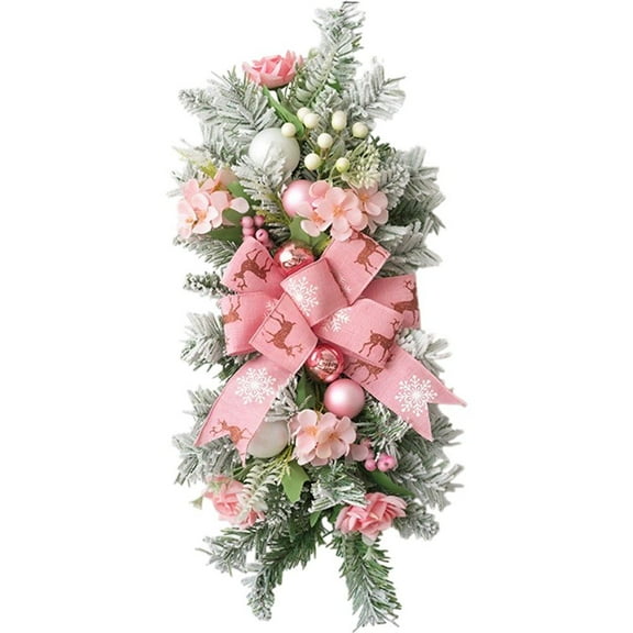 Christmas Upside Down Tree Wreath Front Door Hanging Ornaments Front Door Tree Wreath Christmas Hanging Decoration