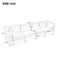thumbnail image 2 of 133.5" Modular Sectional Sofa with Built-in Bluetooth Speaker, U-Shaped 4 Seater Sectional Couch with USB Charge Ports, Wireless Charging, Deep Seat Chenille Cloud Couches for Living Room, Beige, 2 of 9
