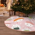 thumbnail image 6 of Daiia Cute Sushi Drawing Merry Christmas Tree Skirt , Xmas Large Lace-up Tree Skirt, Santa Snowflakes Rustic Home Decorations New Year Party Farmhouse Decor-48", 6 of 7