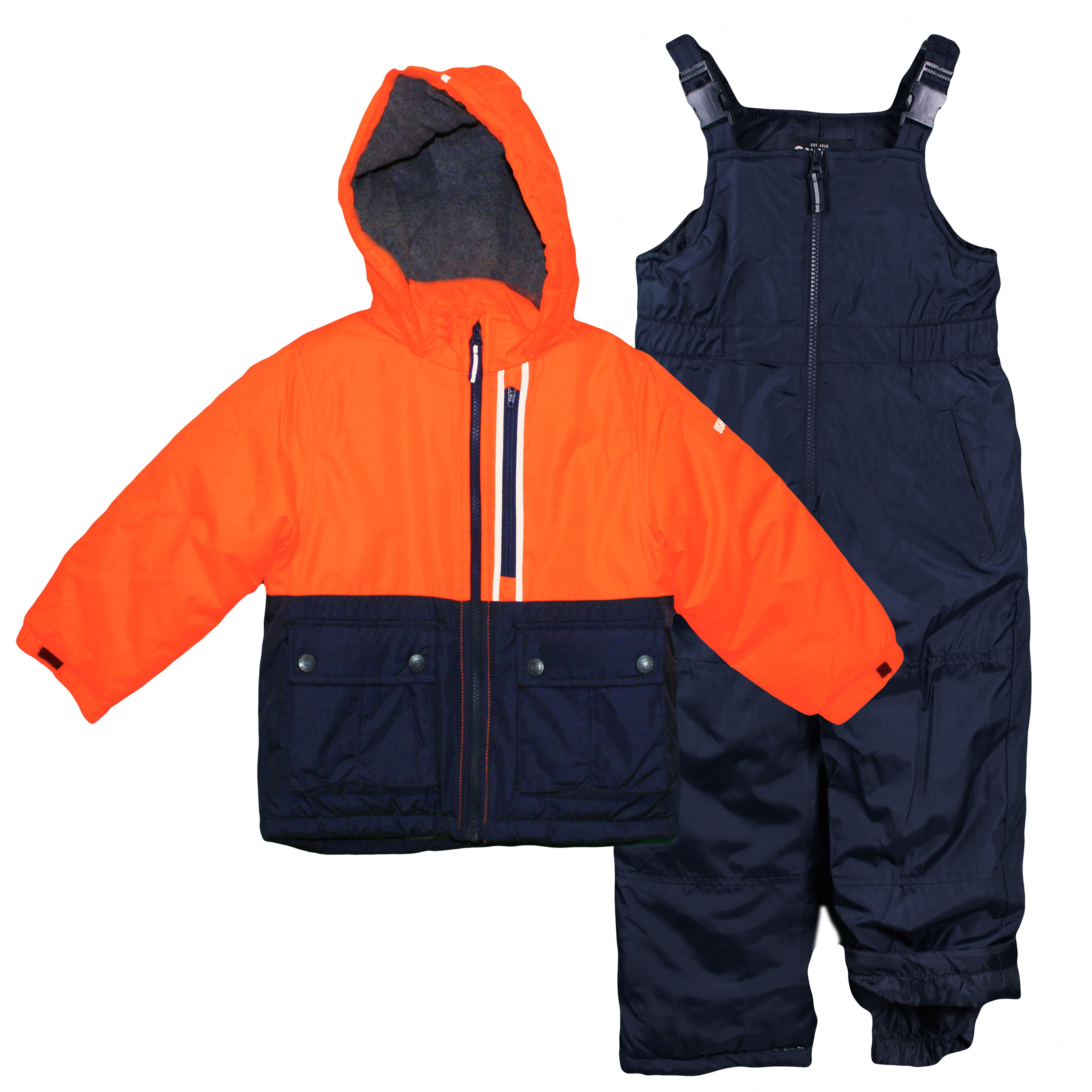 Oshkosh B'gosh - OshKosh Toddler Boys Heavy Snow Suit Winter Jacket and Snow Pants Orange 4T