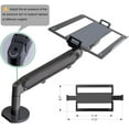 thumbnail image 3 of Laptop arm Mount for Desk, Single Gas Spring Laptop Arm Desk Stand/Holder,Extra Laptop Tray Fits 12-17" Laptops/Notebook, 3 of 3