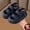 Black, variant on Girl's Summer Sandals Fashion College Style Boys Girls Soft Bottom Sandals Casual Solid Color Kids Anti Kick Sandals Brown