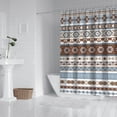 thumbnail image 2 of Waterproof Bohemia Stripe Shower Curtain 72x72 Inch Boho Style Polyester Unique Shower Curtain for Bathroom Hotel Home Decor with 12 Plastic Hooks, 2 of 5