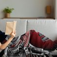 thumbnail image 3 of Music Soft Flannel Fleece Throw Blanket, Music Old Fashioned Speaker Loudspeaker Geometrical Striped Background, Cozy Plush for Indoor and Outdoor Use, 50" x 60", Burgundy Beige Grey, by Ambesonne, 3 of 5