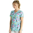 thumbnail image 7 of Tooniforms Scrubs Top For Women Shaped V-Neck Print TF772, 7 of 7