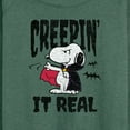 thumbnail image 3 of Peanuts - Creepin It Real - Women's Lightweight French Terry Long Sleeve Shirt, 3 of 6
