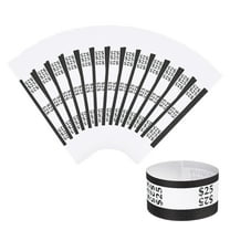 Uxcell Money Bands, Dollar Bill Wrappers Self-Adhesive Money Straps Self Sealing Bill Straps Sleeve Black