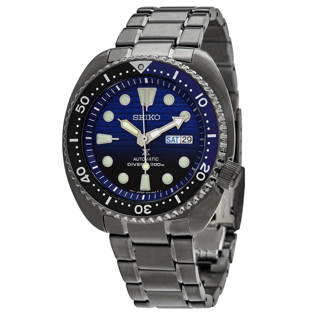 Seiko Prospex Automatic Blue Dial Black Ion-plated Men's Watch SRPD11 -  