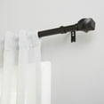 thumbnail image 2 of Exclusive Home Twist 1" Window Curtain Rod and Finial Set, Adjustable 66"-120", Matte Black, 2 of 8