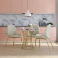 thumbnail image 2 of CosmoLiving by Cosmopolitan Astor Upholstered Dining Chair, Ivory Velvet with Brass Metal Leg, 2 of 6
