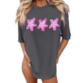 thumbnail image 2 of Beach Vacation T Shirts for Women 2026 Summer Casual Short Sleeve Crewneck Oversized Tropical Flower Graphic Tees, 2 of 4