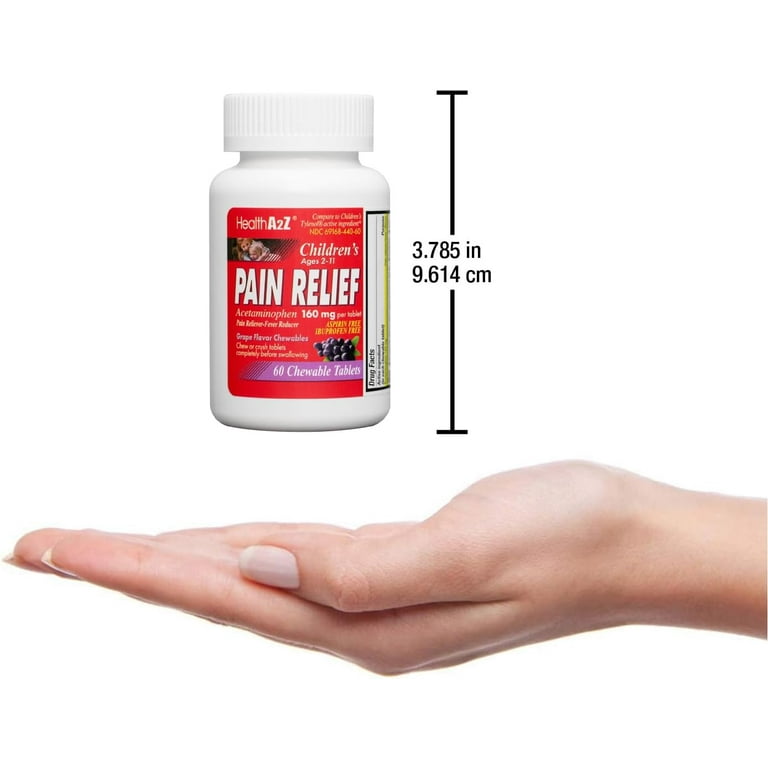 HealthA2Z® Children's Chewable Pain Relief | Acetaminophen 160mg