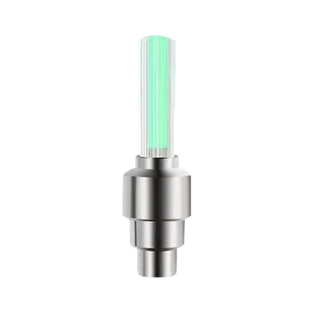 Green Bike Tire Lights Flashing Led Wheel Lights For Night Riding Bicycle Accessories Wind And Fire Wheels Effect Easy To Install Built In Battery Size 6 X 1.5 Cm Plastic