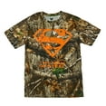 thumbnail image 3 of Superman Blaze Orange Logo Men's Camo Crew Neck Short Sleeve T-shirt-Large, 3 of 6