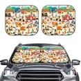 thumbnail image 2 of Sikiie construction road work landscape Print Foldable Car Windshield Sun Visor, Car Window Sunshade Suitable for Sedan, SUV and Truck Car Accessories-Small, 2 of 6
