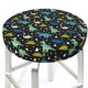 thumbnail image 3 of Balery Dinosaur Fundas de asiento para taburete de bar redondo de tela de terciopelo ajustables que protegen de arañazos y manchas para sillas de 14 a 17 pulgadas.-13 inch, 3 of 7