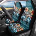 thumbnail image 2 of Funda de asiento de coche TOADDMOS Hawaii Hibiscus Turtle para asientos delanteros, 2 of 6