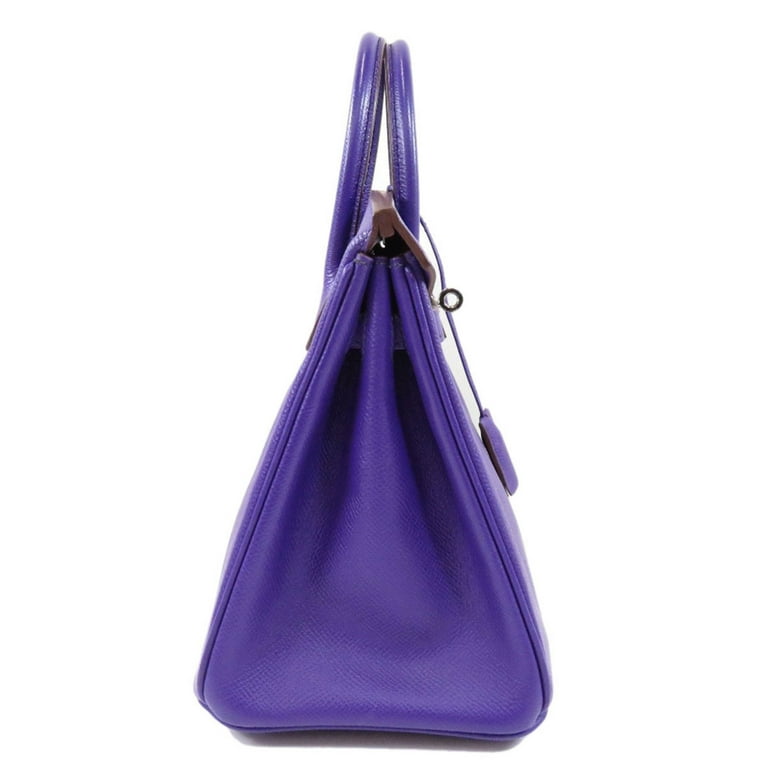 Authenticated Used Hermes Birkin 25 Purple Handbag Epson Ladies HERMES 