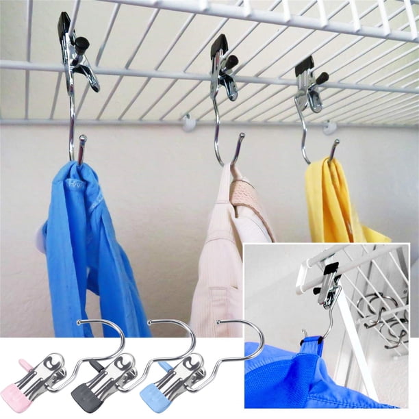Ganfancp Clip de Gancho Multifuncional, Toalla Sin Costuras, Sombrero, Calcetín, Pantalones a Prueba de Viento, Clip de Almacenamiento de Gancho, Clip de Secado de Ropa 30Pcs Rebajas Flash Deals 30 G