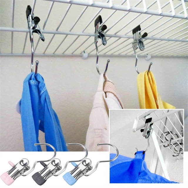 Vaidha Multifunctional Hook Clip, Seamless Towel, Hat, Sock, Windproof Pants, Hook Storage Clip, Clothes Drying Clip 30pcs