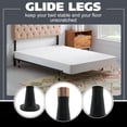 thumbnail image 5 of King's Brand Furniture - Plastic Bed Frame Glide Legs to Replace Wheels, Set of 4 Glides, 5 of 8