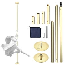 Yescom 11 FT Spinning Static Dancing Pole Kit w/ Extensions Fitness Dance Exercise Gold