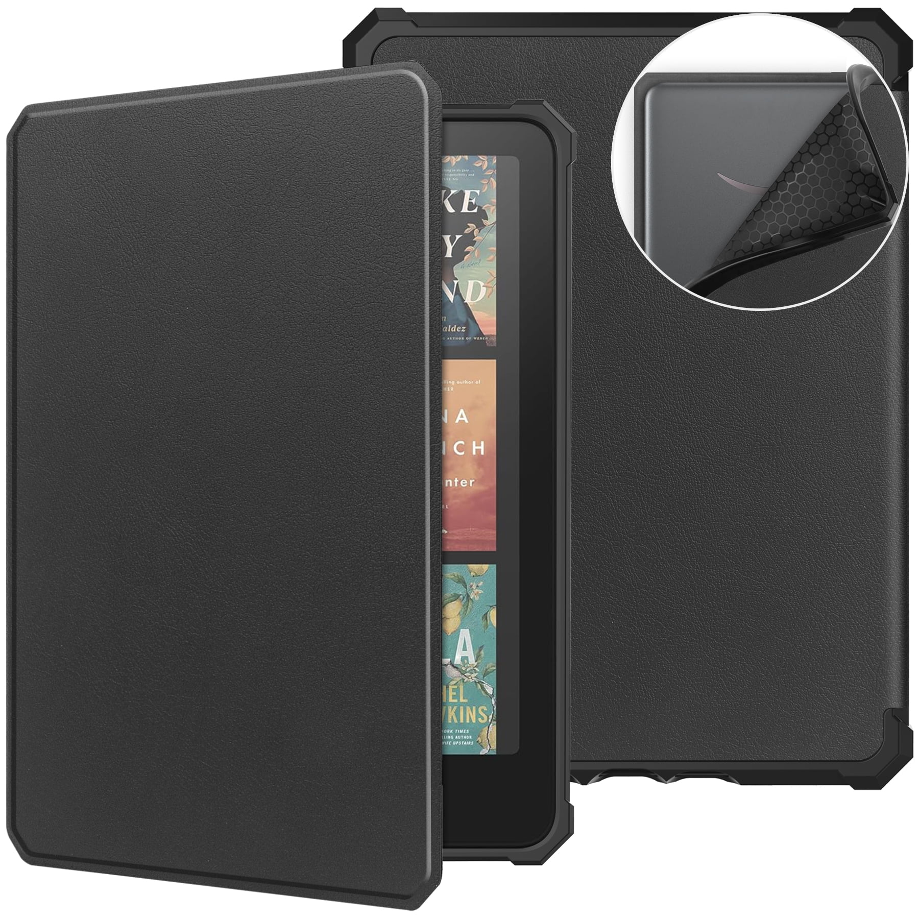 All-new 7" Kindle Paperwhite 12th Gen 2024&Kindle Colorsoft Signature Edition 2024,Ultra Clear Soft Flexible Solid Color TPU Back Cover Light Shell with Auto Wake/Sleep,Black