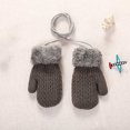 thumbnail image 2 of Fridja Boys Winter Knitted Gloves Children Solid Color Thickened Warm Gloves 1-4 Years Old, 2 of 6