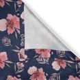 thumbnail image 4 of Ambesonne Watercolor Valance Pack of 2, Pink Garden Flora, 54"X18", Navy Blue Coral, 4 of 5