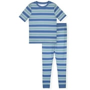 Sleep On It Boys 2-Piece Super Soft Jersey Snug-Fit Pajama Set - Striped , 5