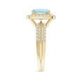 thumbnail image 3 of ANGARA Natural Twisted Rope Cushion 1.95 ct Aquamarine Halo Ring in 14K Yellow Gold for Women (Size-8mm) | March Birthstone, Birthday, Anniversary, Jewelry Gift for Women | Natural Aquamarine Ring, 3 of 9