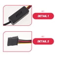 thumbnail image 3 of HAMPPLIES Extensión De Cable De Alimentación Para Disco Duro Color Negro Con Conector Femenino, 3 of 8