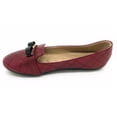 thumbnail image 4 of Victoria K Techno Shine Quilted Texture Black Bow Ballerina Flats (Women), 4 of 4