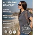 thumbnail image 6 of Merino.tech Women's Short Sleeve T-Shirt - 𝗕𝗿𝗲𝗮𝘁𝗵𝗮𝗯𝗹𝗲 Merino Wool Tee, L - Deep Navy, 6 of 10