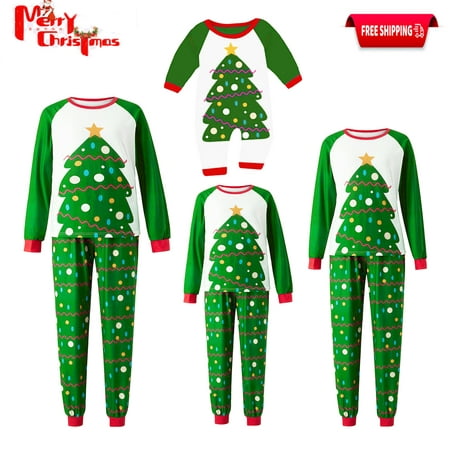 

Christmas Family Matching Pajamas Women Polyester Jammies Men Clothes Sleepwear Long Sleeve Pjs