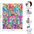 thumbnail image 4 of Pioneer Flower Floral Print Pattern Blanket,Comfortable Soft Flannel Throw Blanket,All Season,Warm Lightweight Blankets for Sofa Bed Couch Living Room Chair,30"x40", 4 of 4
