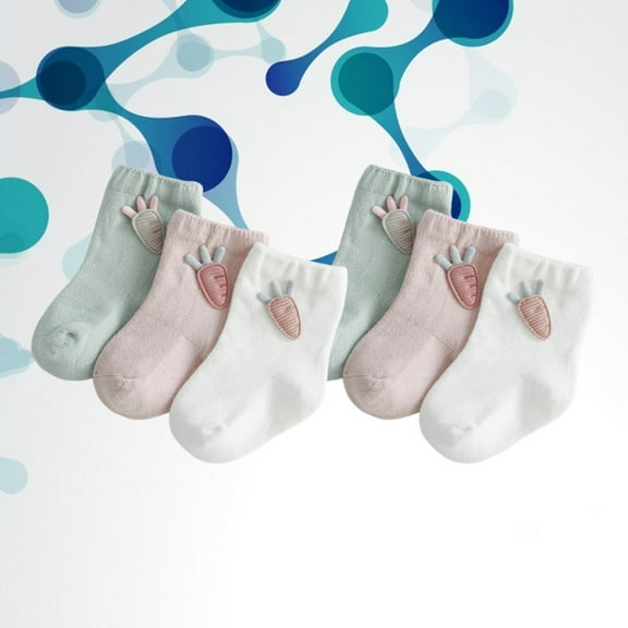 GOOHOCHY  3 Pair Kids Socks Animal Baby Colorful Breathable Boy