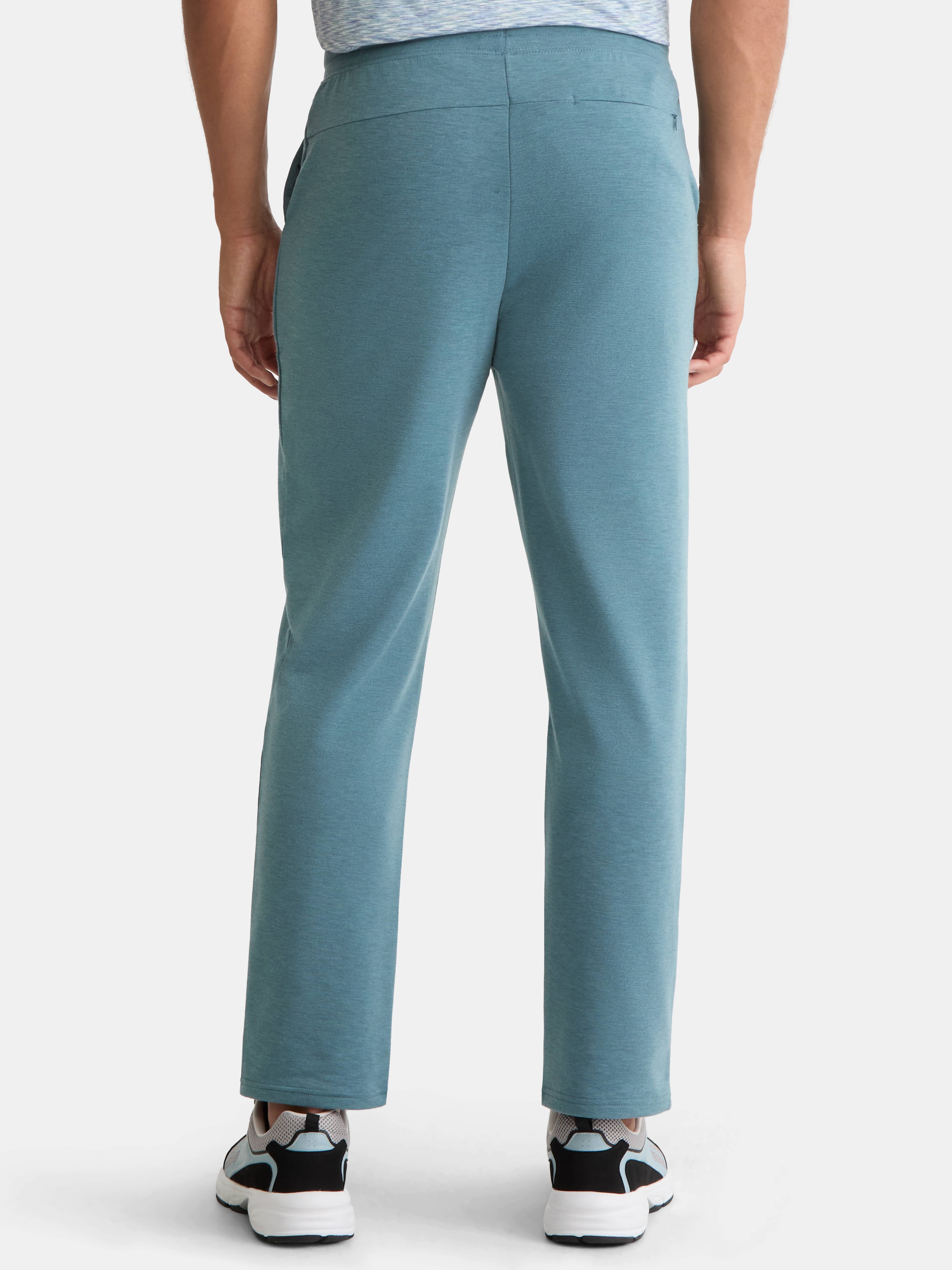 Athletic Works Men's and Big Men's Performance French Terry Open Leg Relaxed Sweatpants, Sizes XS-5XL