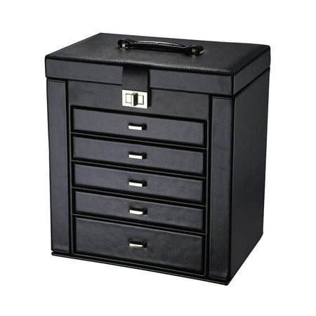 Sortwise Jewelry Box Table Top Large Leather Jewelry Chest 6
