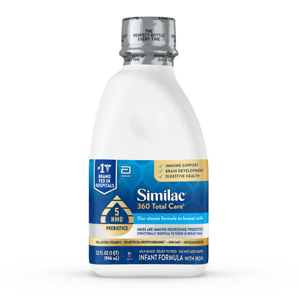 Similac 360 Total Care Infant Formula, Ready-to-Feed 32-fl-oz Bottle -  Walmart.com
